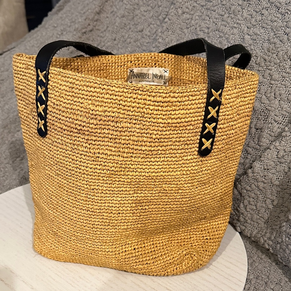 Annabel Ingall Gold Woven Tote